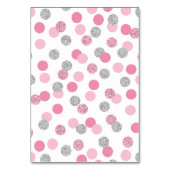 Roze en zilveren glitter Breng een boek invoegen K Kaart (Achterkant)