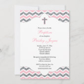 Roze en Zilveren Glitter Meisje Doop Doop Doop Kaart (Voorkant)