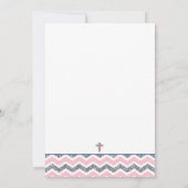 Roze en Zilveren Glitter Meisje Doop Doop Doop Kaart (Achterkant)