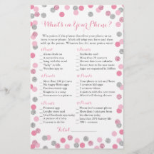 Roze en Zilveren Glitter wat in Uw Spel van de Tel