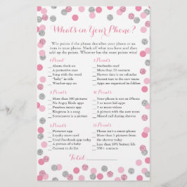 Roze en Zilveren Glitter wat in Uw Spel van de Tel