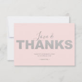 Roze en zilveren liefde en Bedankt Dank u (Voorkant)