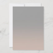 Roze en Zilveren Monogram Trouw Uitnodiging (Achterkant)