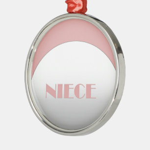 Roze en zilveren nichtje metalen ornament