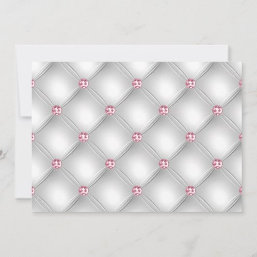 Roze en zilveren tropische Afstuderen Foto Aankondiging (Achterkant)