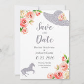 Roze en zilveren Vrijgezellenfeest Save The Date Kaart (Voorkant)