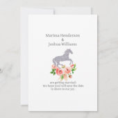 Roze en zilveren Vrijgezellenfeest Save The Date Kaart (Achterkant)