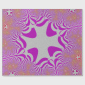 Roze en zilverkruis cadeaupapier (Vlak)