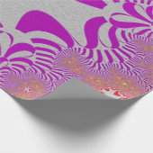 Roze en zilverkruis cadeaupapier (Hoek)