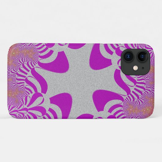 Roze en zilverkruis Case-Mate iPhone case (Achterkant (horizontaal))
