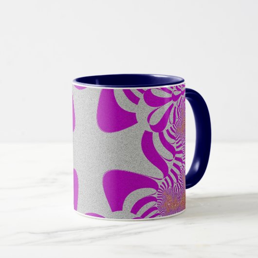 Roze en zilverkruis mok (Voorkant rechts)