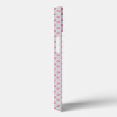 Roze en zilverwit stippenpatroon Case-Mate iPhone case (Achterkant / Rechts)