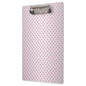 Roze en zilverwit stippenpatroon klembord (Links)