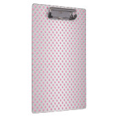 Roze en zilverwit stippenpatroon klembord (Rechts)