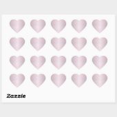 Roze en zilverwitte stippenpatroon hart sticker (Vel)