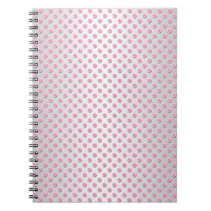 Roze en zilverwitte stippenpatroon notitieboek