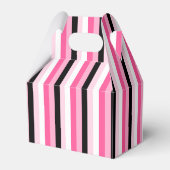 Roze en Zwart 60e verjaardag Cake Party Favor Box Bedankdoosjes (Achterkant)
