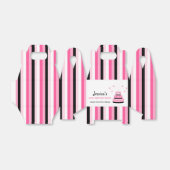Roze en Zwart 60e verjaardag Cake Party Favor Box Bedankdoosjes (Uitgevouwen)