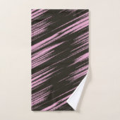 Roze en Zwart abstract Bad Handdoek (Handdoek)