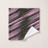 Roze en Zwart abstract Bad Handdoek (Wasdoekje)