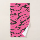 Roze en Zwart abstract Bad Handdoek (Handdoek)