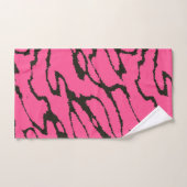 Roze en Zwart abstract Bad Handdoek (Handdoek)