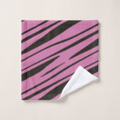 Roze en Zwart abstract Bad Handdoek (Wasdoekje)