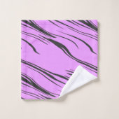 Roze en Zwart abstract Bad Handdoek (Wasdoekje)