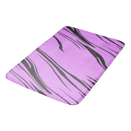 Roze en Zwart abstract Badmat (Gekanteld)