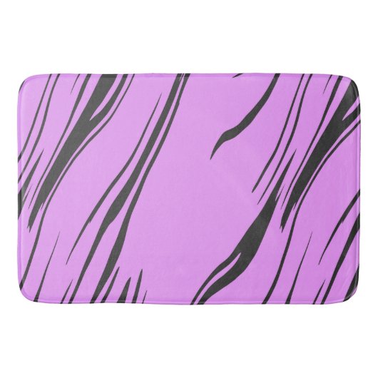 Roze en Zwart abstract Badmat (Voorkant)