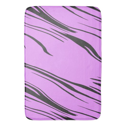 Roze en Zwart abstract Badmat (Voorkant Verticaal)