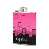 Roze en zwart Abstract Heupfles (Links)