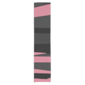 roze en zwart abstract korte tafelloper (Voorkant)