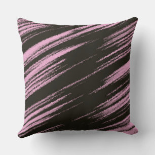 Roze en Zwart abstract Kussen