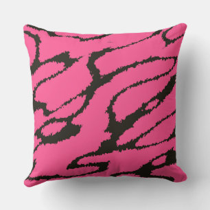 Roze en Zwart abstract Kussen