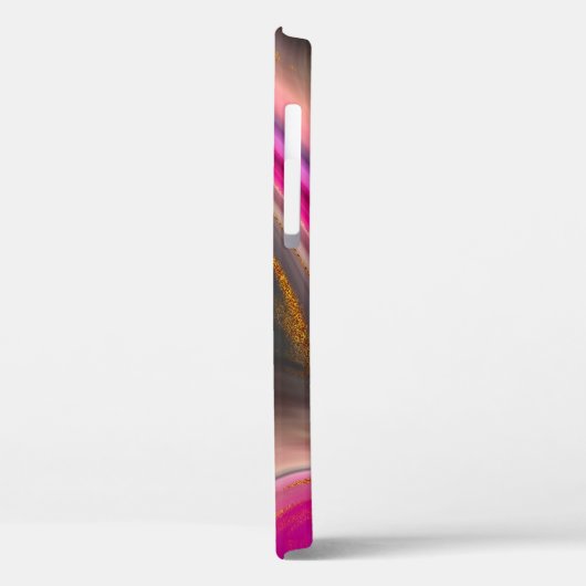 Roze en zwart, Abstract met goudziren Case-Mate iPhone Case (Achterkant / Links)