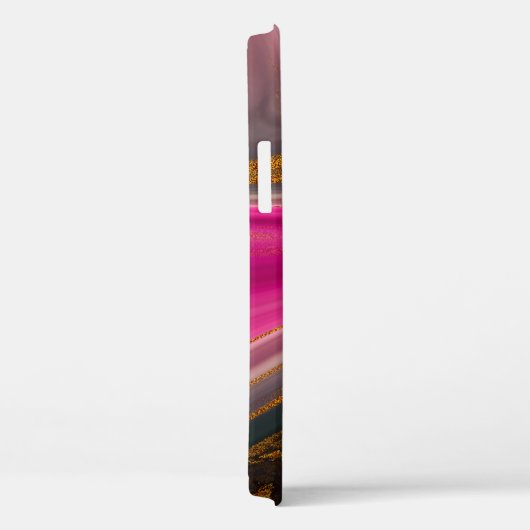 Roze en zwart, Abstract met goudziren Case-Mate iPhone Case (Achterkant / Rechts)