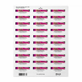 Roze en zwart, Abstract met goudziren Etiket (Full Sheet)