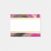 Roze en zwart, Abstract met goudziren Post-it® Notes (Voorkant)