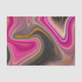 Roze en zwart, Abstract met goudziren Tissuepapier (Voorkant)