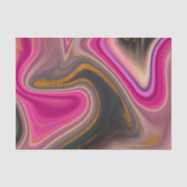 Roze en zwart, Abstract met goudziren Tissuepapier
