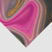 Roze en zwart, Abstract met goudziren Tissuepapier (Detail)