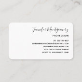 Roze en zwart, Abstract met goudziren Visitekaartje (Achterkant)