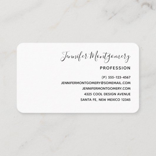 Roze en zwart, Abstract met goudziren Visitekaartje (Achterkant)