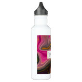 Roze en zwart, Abstract met goudziren Waterfles (Links)