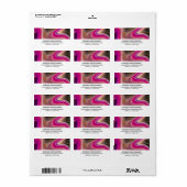 Roze en zwart, Abstract met label voor gouden stal (Full Sheet)