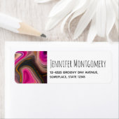 Roze en zwart, Abstract met label voor gouden stal (Insitu)