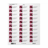 Roze en zwart, Abstract met label voor gouden stal (Full Sheet)