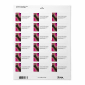Roze en zwart, Abstract met label voor gouden stal (Full Sheet)