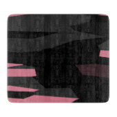 roze en zwart abstract snijplank (Voorkant)